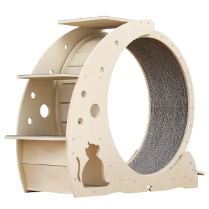 OEM Customized Factory Price Silent Sports Running Wheel, Climbing Frame, Wooden Fiberboard Cat Toy, Cat Accessories, Cat Treadmill