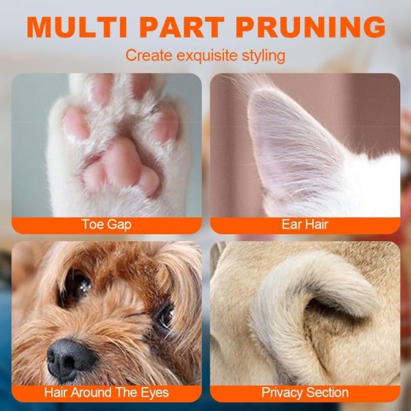 Dog Paw Trimmer,Furry Basics Pet Hair Trimmer,Saffory Dog Paw Trimmer with LED Light,Low Noise USB Rechargeable,Waterproof Pet Hair Shaver for Dogs and Cats